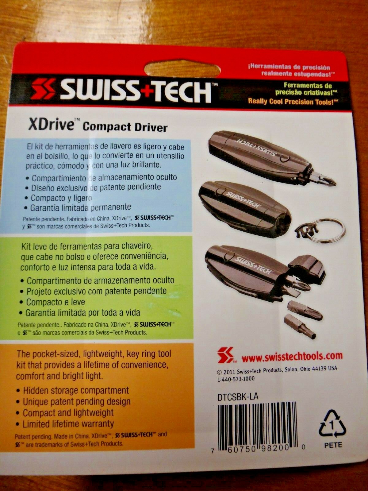SWISS TECH X-DRIVE 7-in-1 COMPACT DRIVER TOOL PHILLIPS & FLAT SCREWDRIVERS NEW