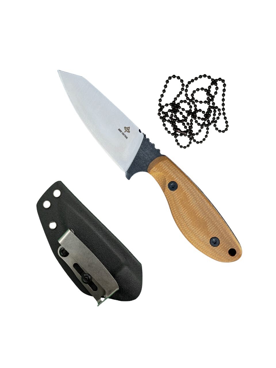 B-10 Full Tang, 3D Micarta Scales, EDC With Kydex Sheath for Hunting and Outdoor