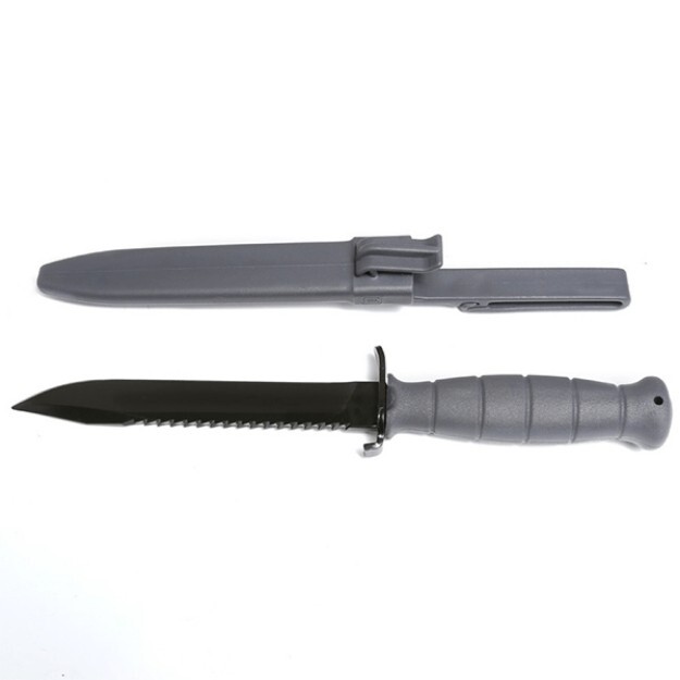 GLOCK KG039180 Gray Plain Edge Fixed 6.5″ Blade Survival Field Knife With Saw