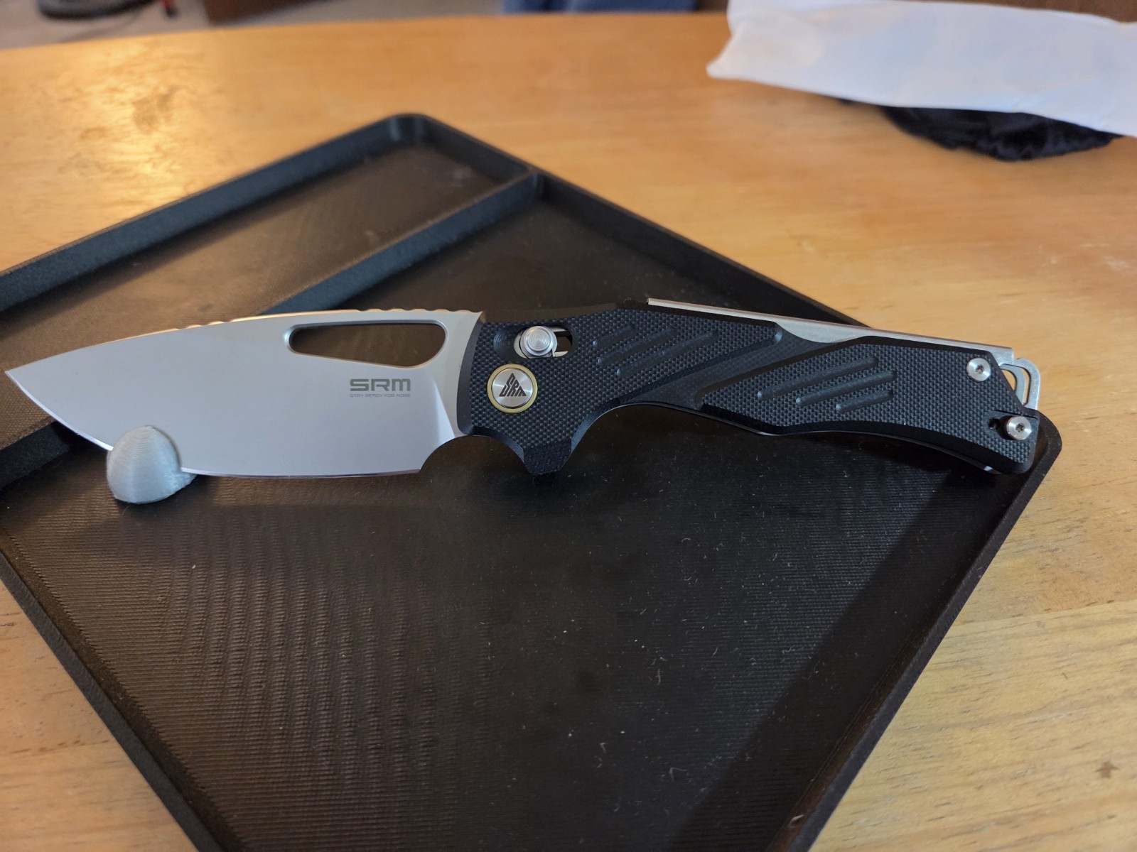 SRM Mirage 239X-G8 Folding Pocketknife Black G10 Stainless Drop Point axis lock