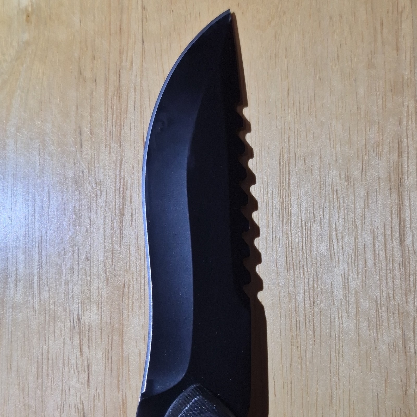 Black Hunting Fixed Blade Knife, Sheath, 9in, 5+in