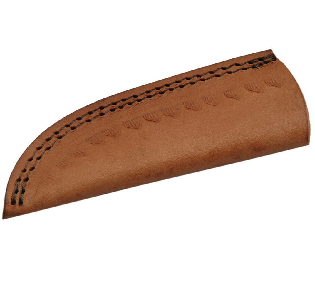 FIXED-BLADE HUNTING KNIFE | 8″ Damascus Steel Blade Bone Walnut Handle Skinner