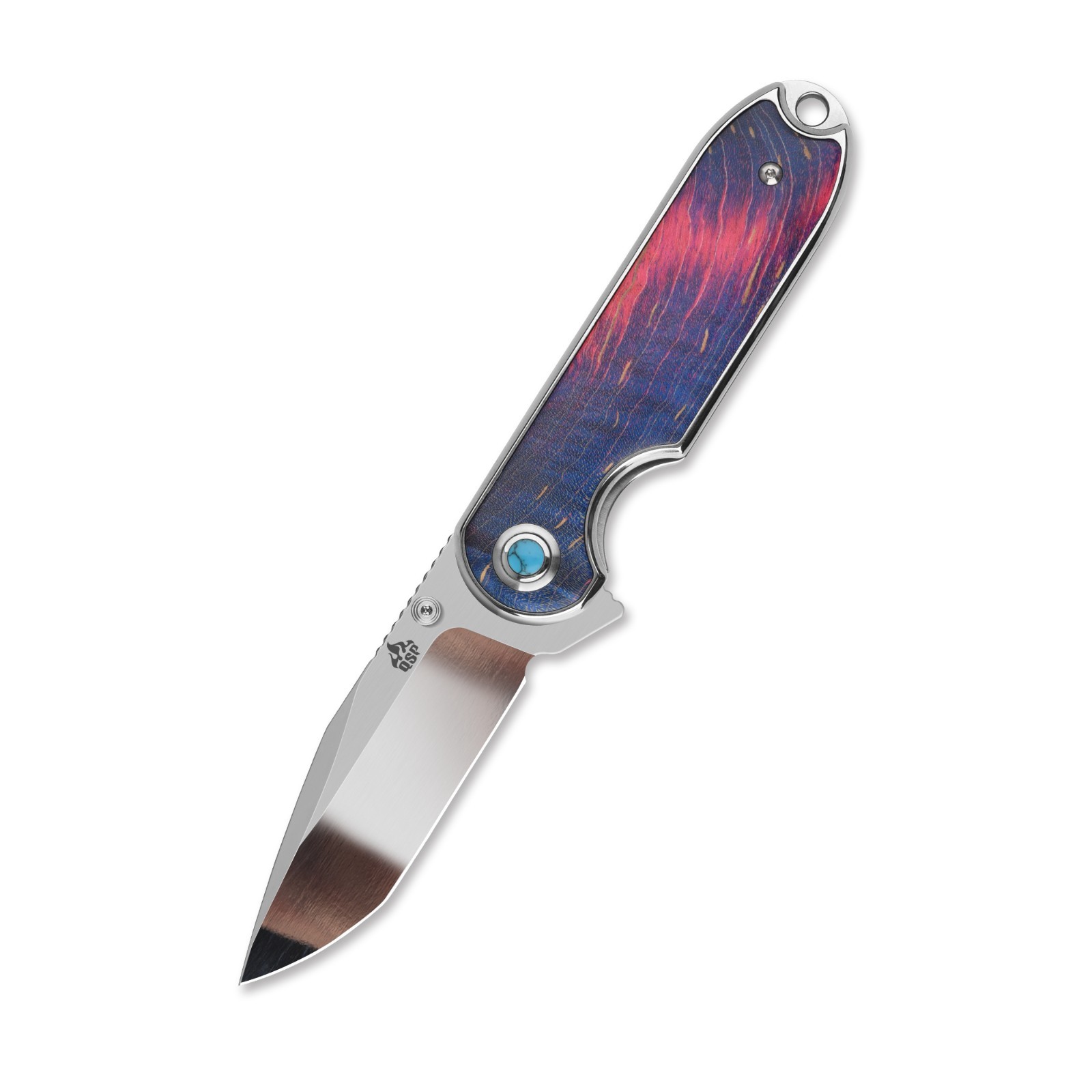 QSP Nebula Liner Lock Pocket Knife 14C28N Mirror Polish Blade Collectible EDC