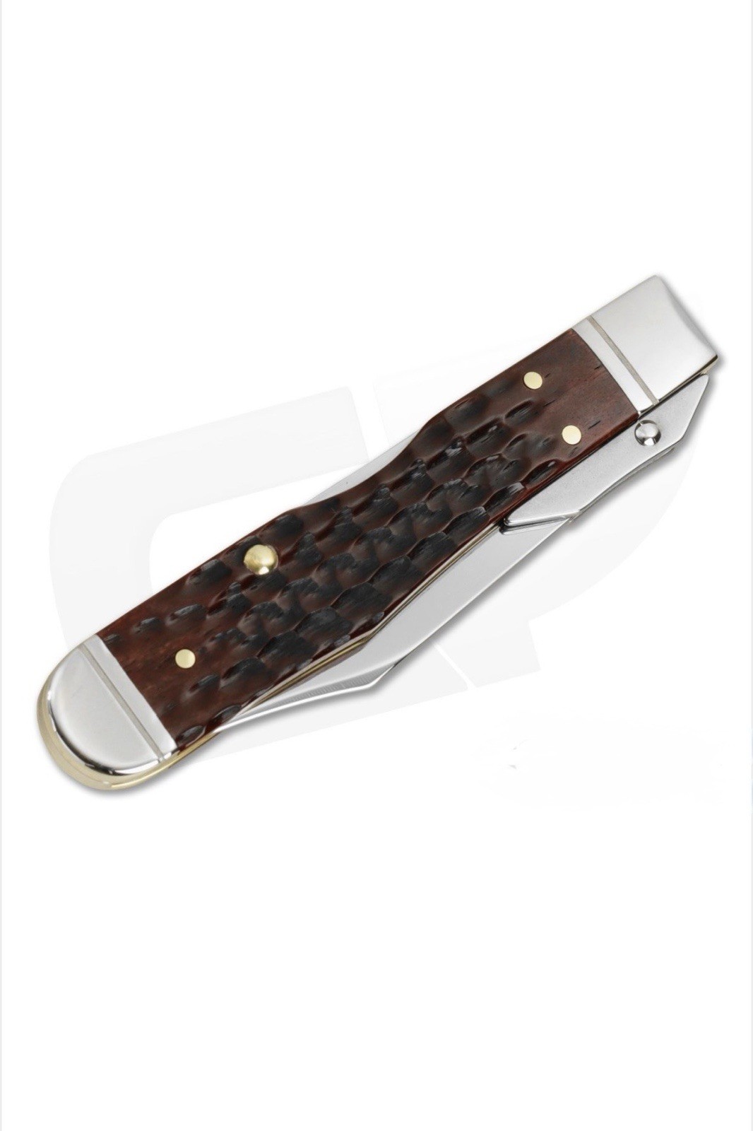 Case XX 55236 Cheetah Cub Pocket Worn Mahogany Bone 611 1/2L SS NIB