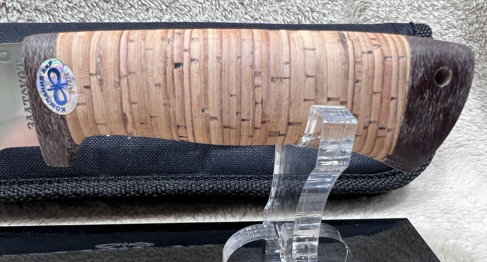 A&R ZLATOUST Strelets Russian Knife Hunting Camping Stainless steel Birch Bark
