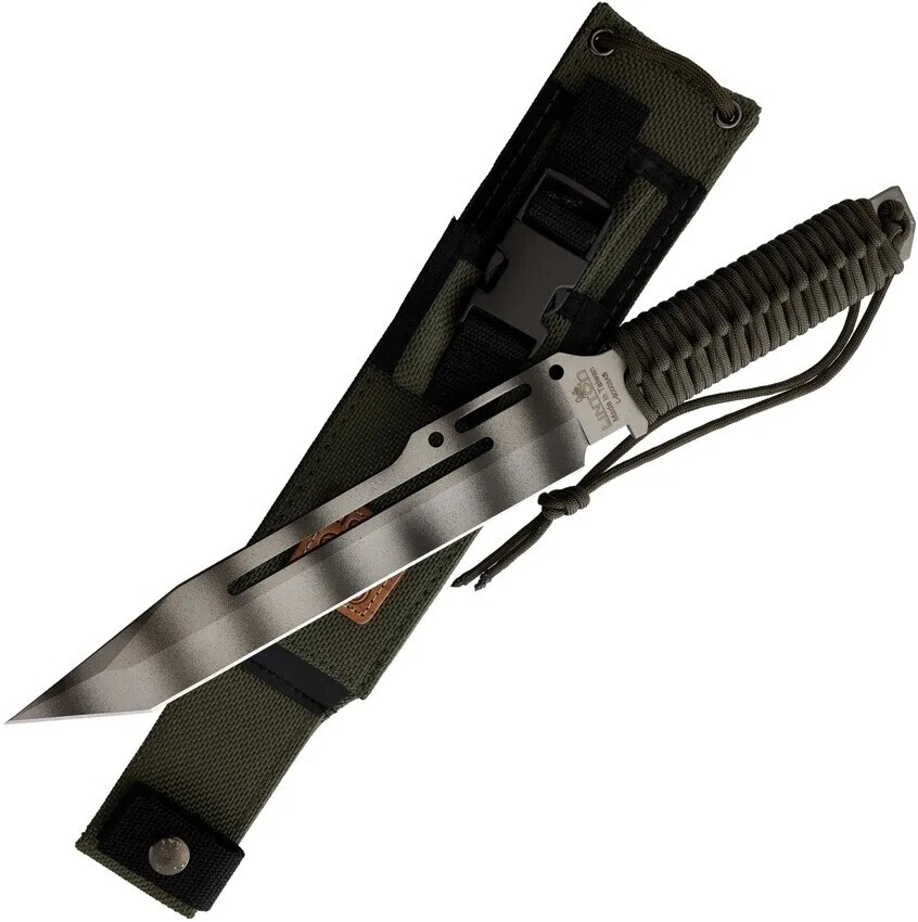 Linton Cutlery Fixed Knife 420 J2 Steel Blade Paracord Wrapped Handle – L90008S