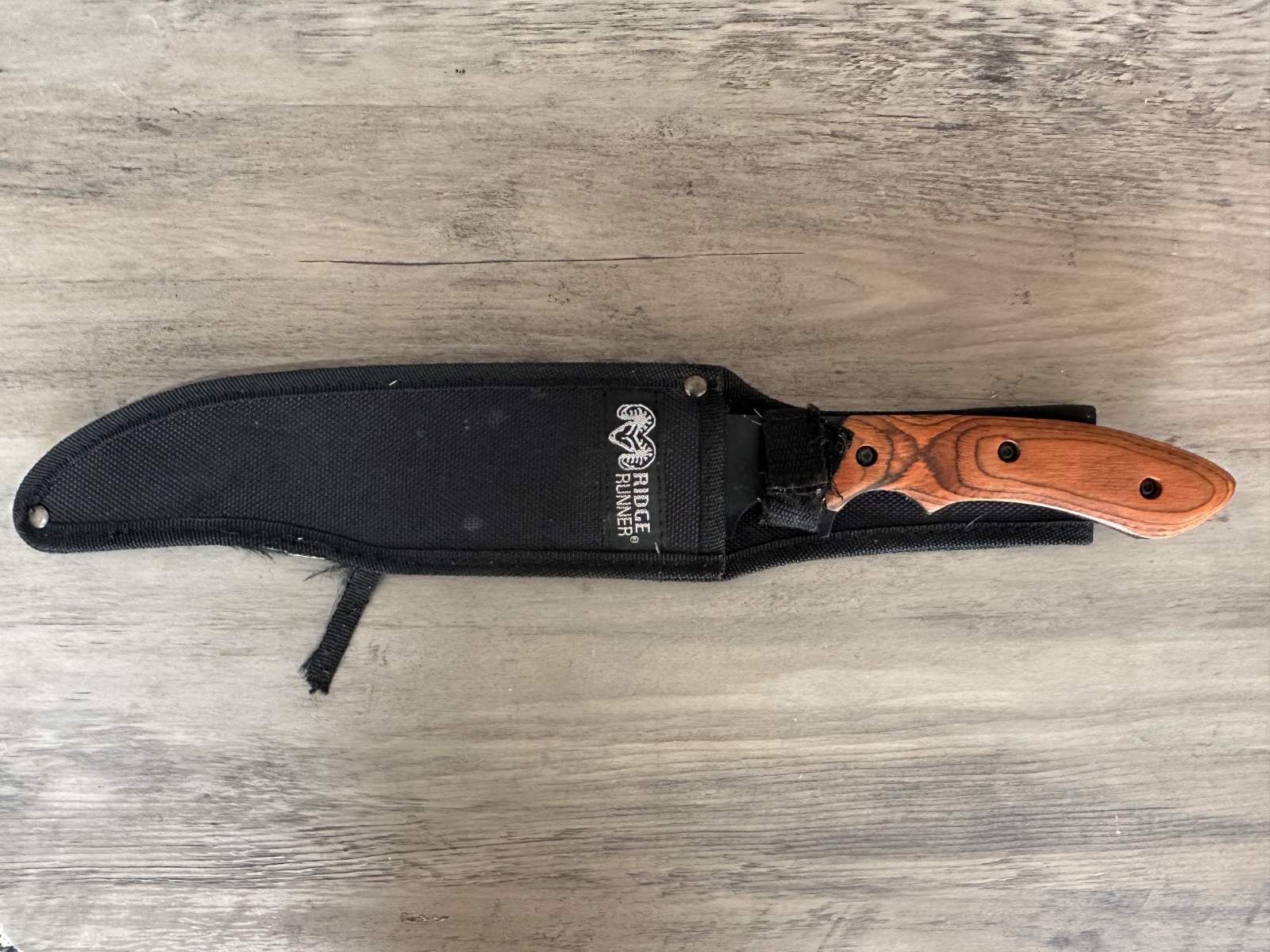 Ridge Runner Woodsman Survival Fixed Blade Knife 9 ½ Blade, Partially Serrated