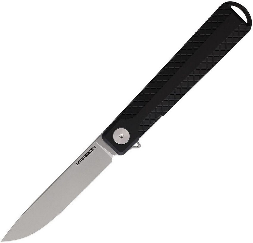 Karbon Beatnik Framelock Folding Knife 3.25″ Black Aluminum Handle – BRK-610-2