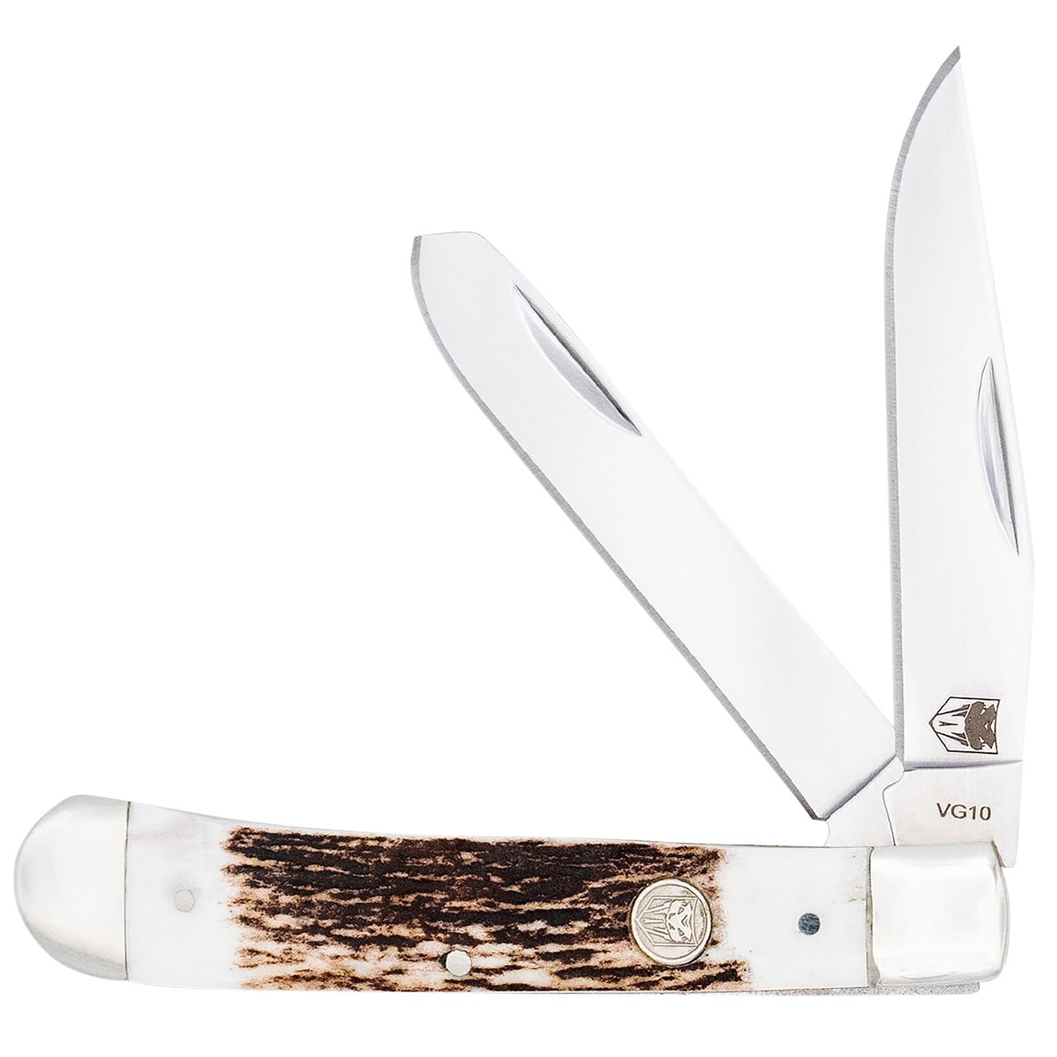 CobraTec Trapper 2.88″/2.94″ Point/Spey SS Pocket Knife, Stag Bone #CTTDTRPSTAG