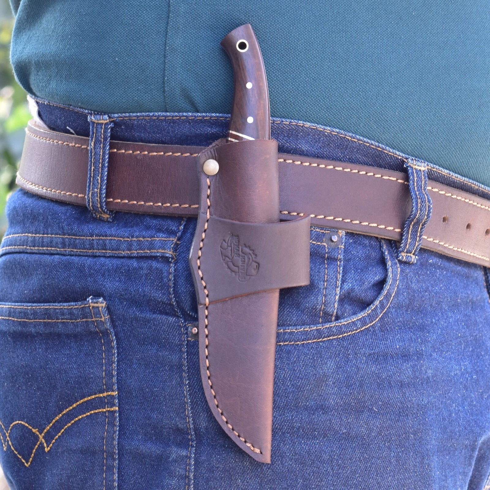 Knives Ranch Hunting Knife | 8-1/2″ Camping Knife – 3/16″ Damascus Blade