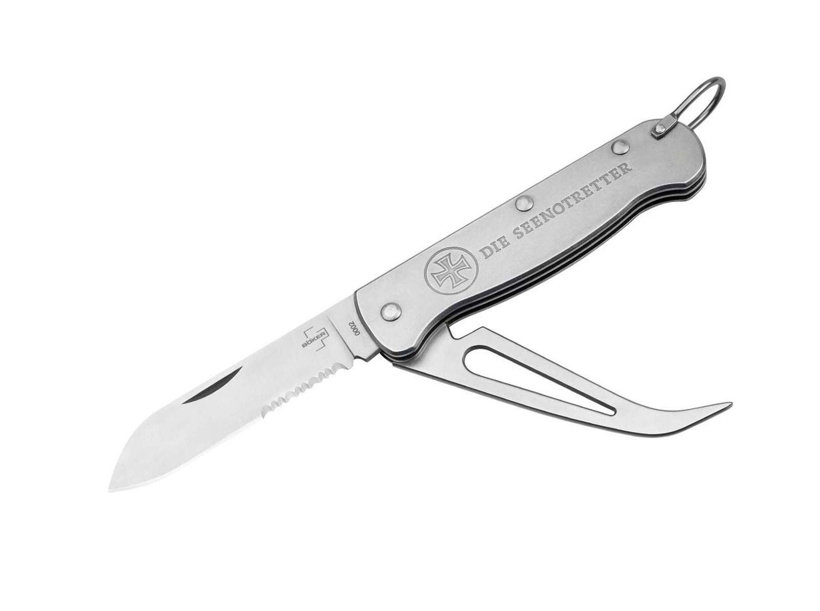 Boker Plus Seenotretter 01 Pocket Knife 3.35″ Blade 4116 Steel Handle ✔️ 01BO547