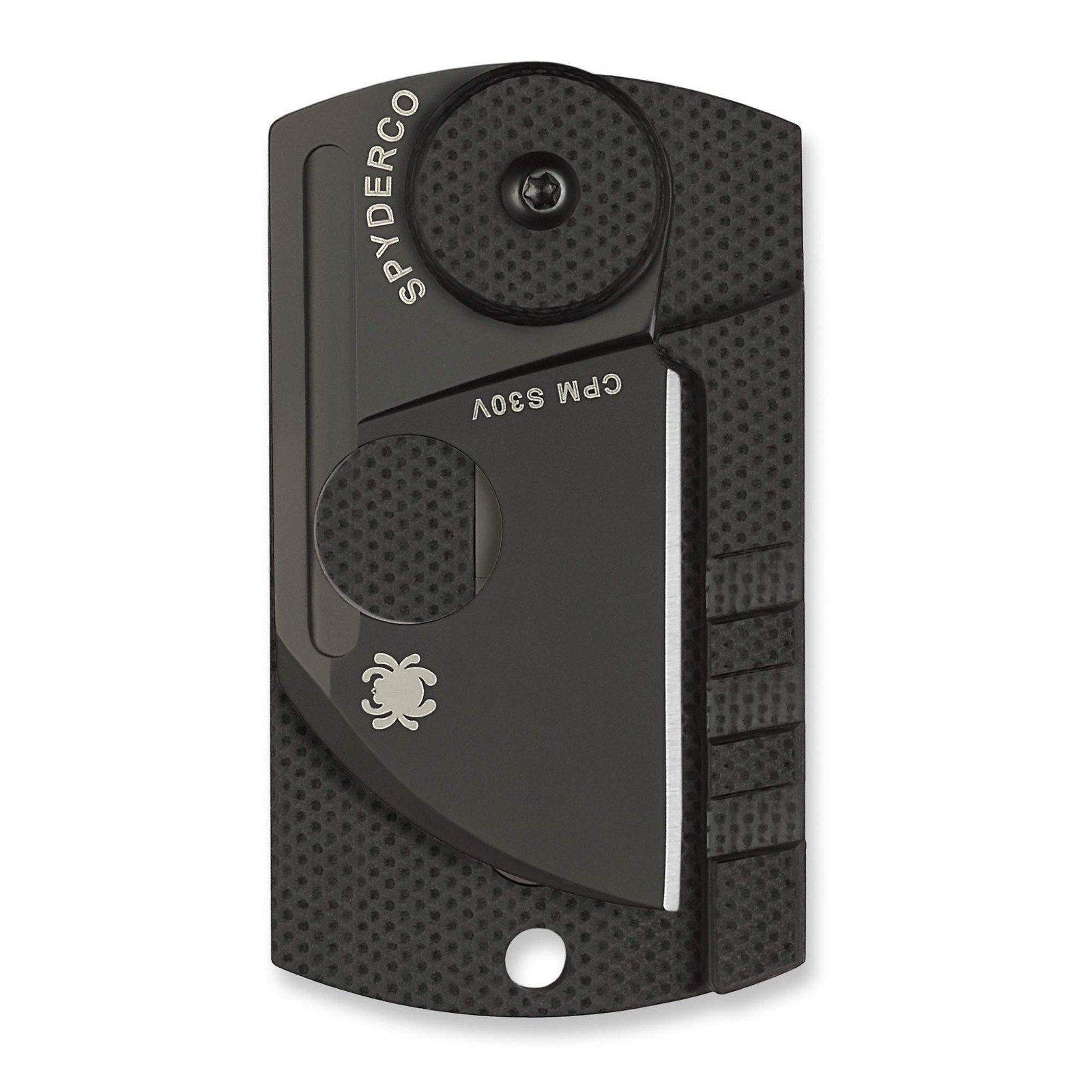Spyderco Dog Tag Non-Locking Knife 1.23 Cpm S30V Steel Blade And Durable Black