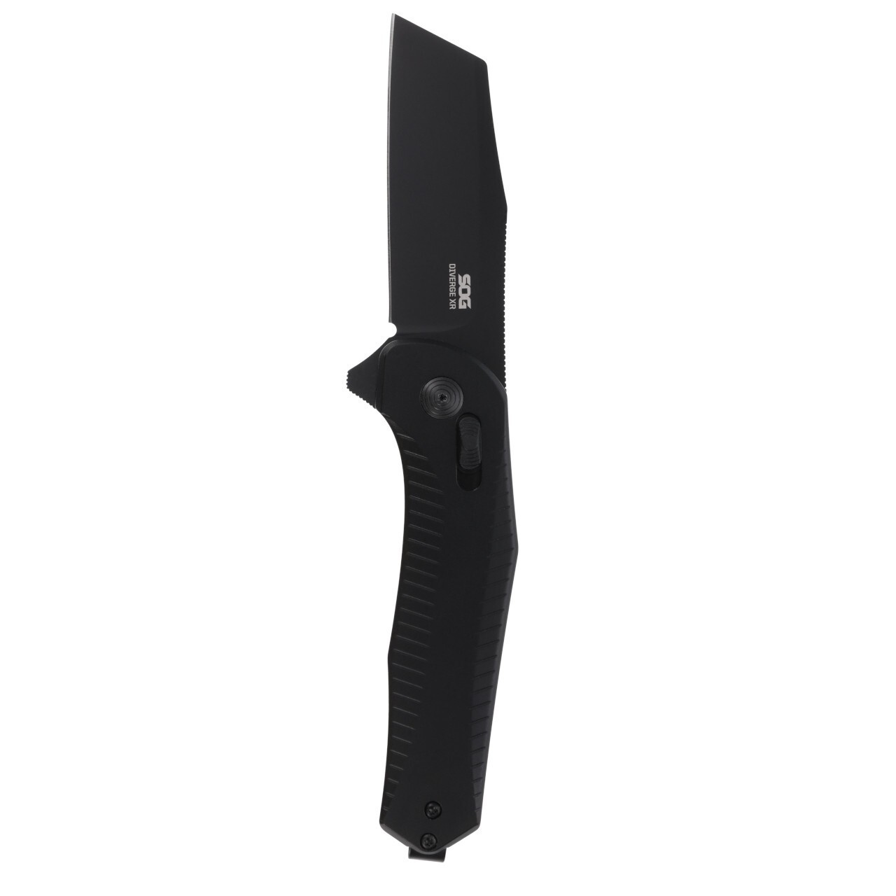 SOG Diverge XR 12-02-01-43 – 3″ D2 Sheepsfoot Blade Black Aluminum Handle