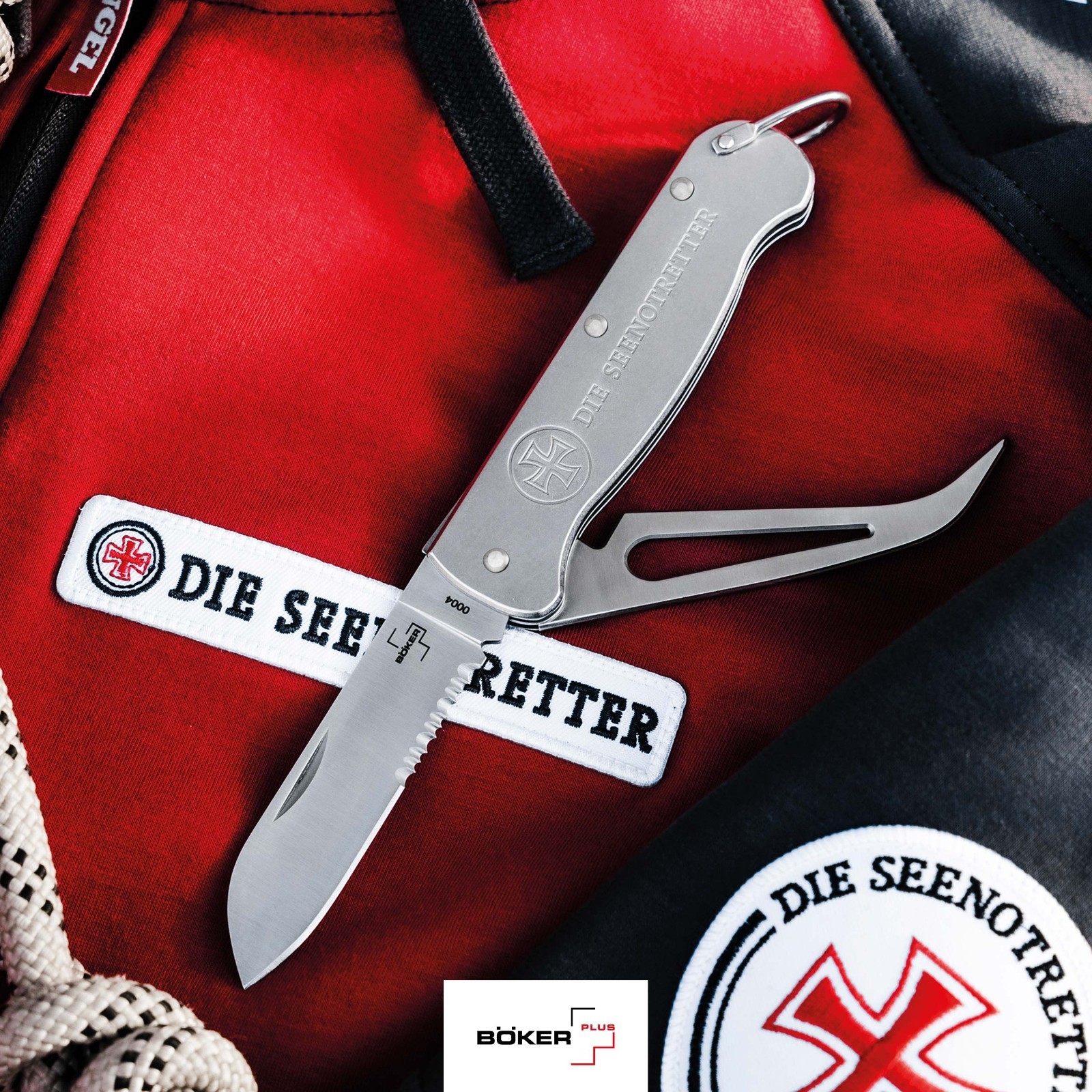Boker Plus Seenotretter 01 Pocket Knife 3.35″ Blade 4116 Steel Handle ✔️ 01BO547