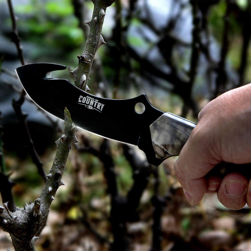 MOSSY OAK Fixed Blade Outdoor Hunting Knife Set,2 Pcs Full Tang Handle Sheath