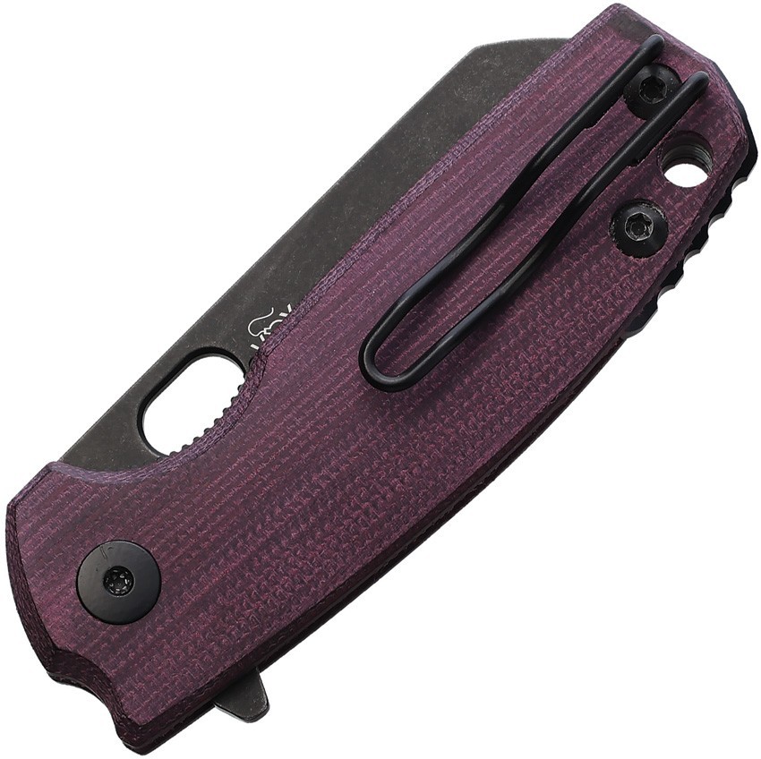 Fox Baby Core Linerlock Burgundy FX-FA608 LIMB 2.25″ M390 Black Folding Knife
