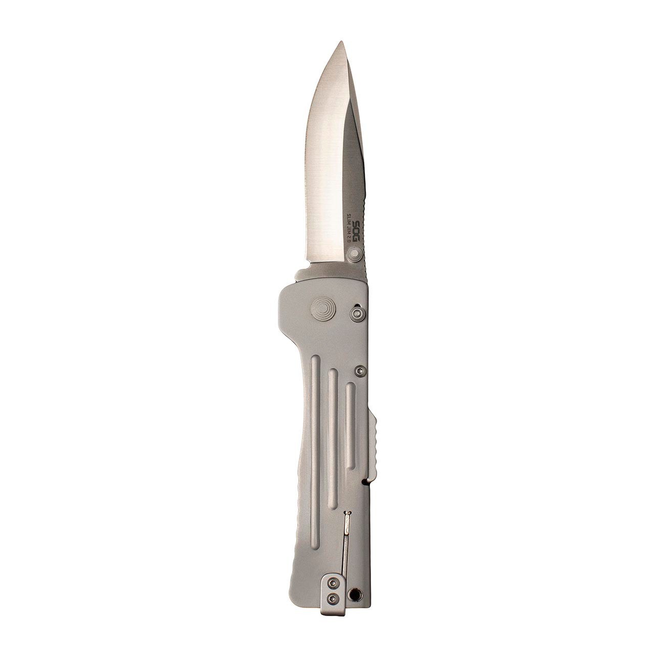 SOG SJ41-CP Slimjim 2.0 Lockback A/O Assisted AUS-8 Satin Plain Folding Knife