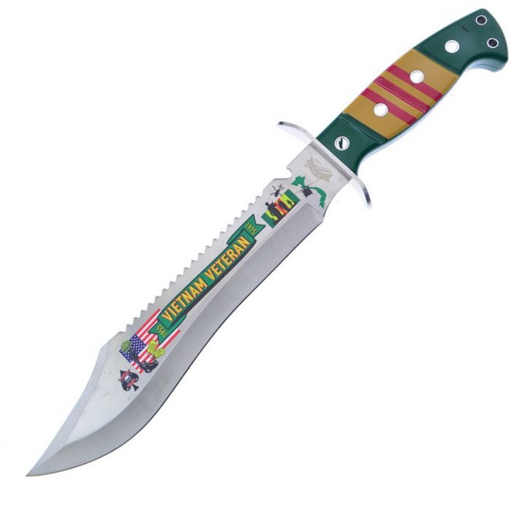 Frost Cutlery Vietnam Vet Fixed Knife Stainless Steel Blade ABS Handle – FC-50V