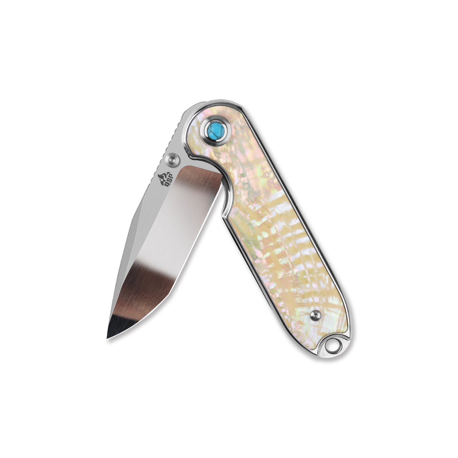 QSP Nebula Liner Lock Pocket Knife 14C28N Mirror Polish Blade Collectible EDC