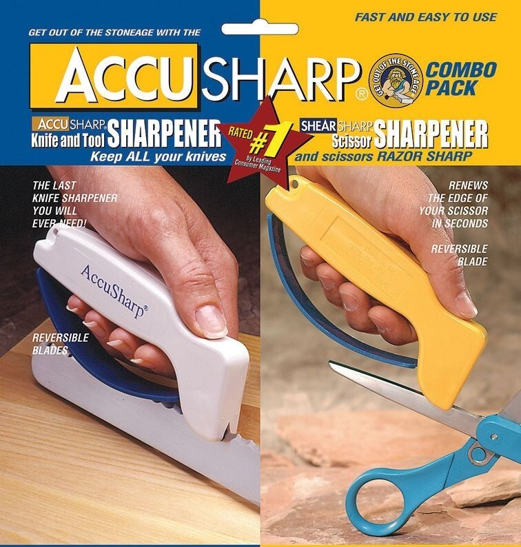 AccuSharp Sharpener Combo Pack Includes Knife and Tool Sharpener Uses No Oil