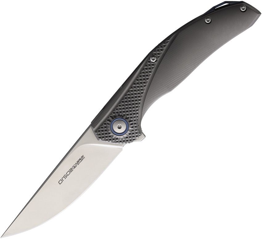 Viper Knives Anso Orso 2 Frame Lock Knife 3D Titanium SW 3.5″ Satin – V5996TI3D