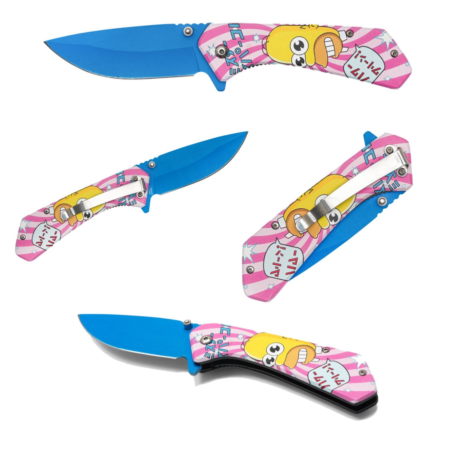 7.75″ The Simpsons Mr. Sparkle 3-D Printed Graphic Spring Assisted Pocket Knife