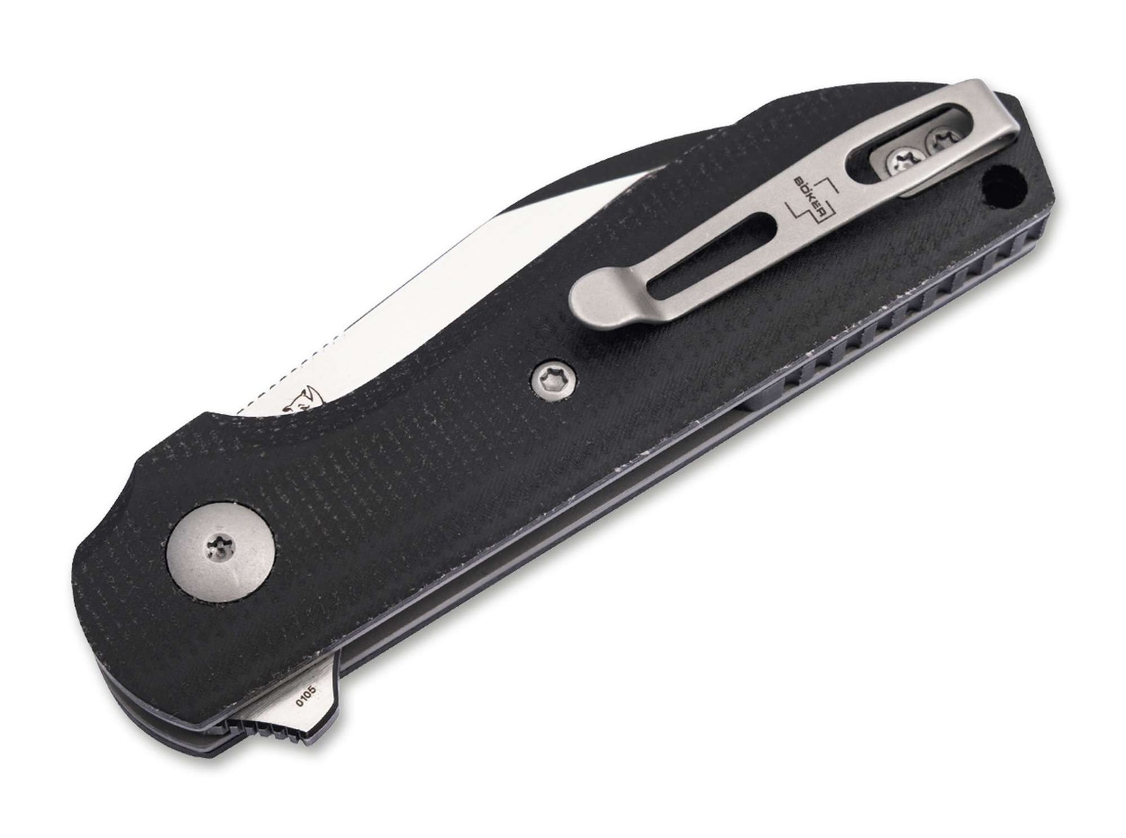 BOKER PLUS Corvus Folding Knife Nitro-V Blade Micarta Handle Clip Black 01BP0071