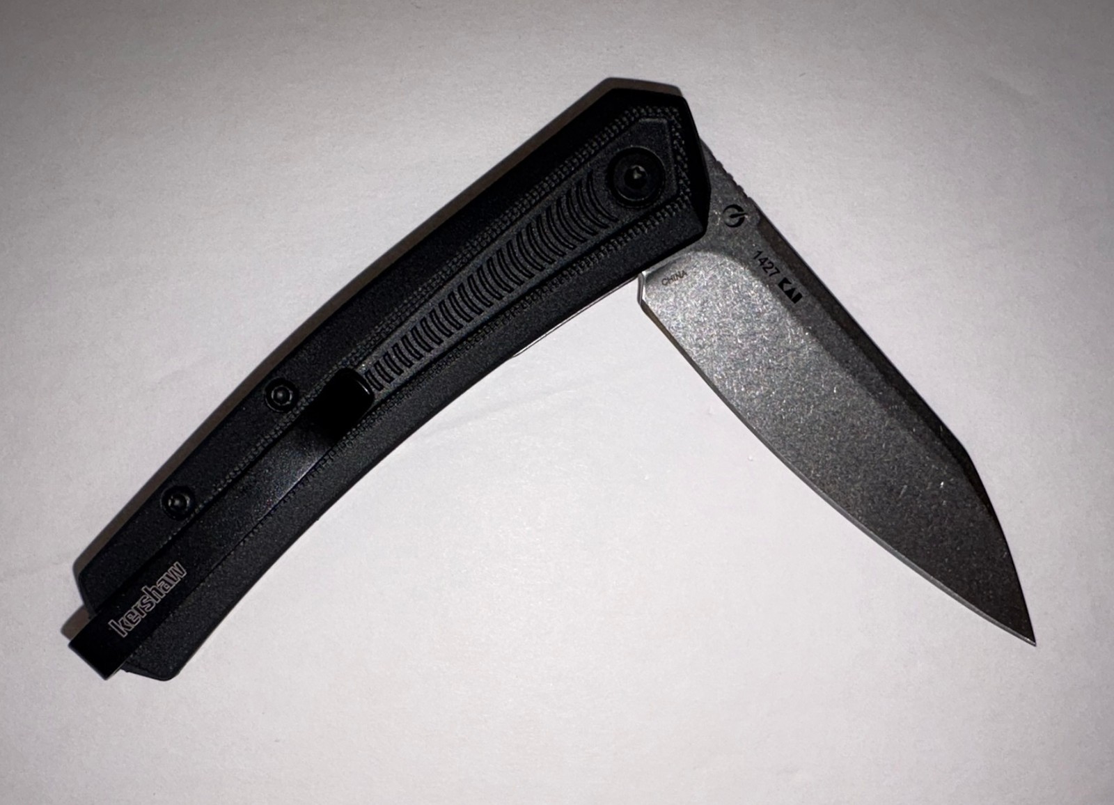 Kershaw, Raygun, Folding Knife, Assisted Opening, 2.8″ Reverse Tanto Blade, 1427