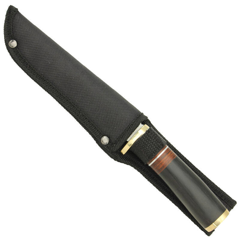 Jasper Woods Fixed Blade Skinning Hunting Knife + Sheath – Outdoor Wilderness