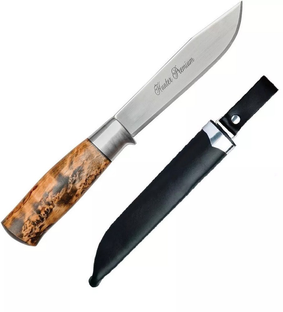 Brusletto Premium Hunter Fixed Knife 1.4116 Steel Blade Wood Handle – BO10107