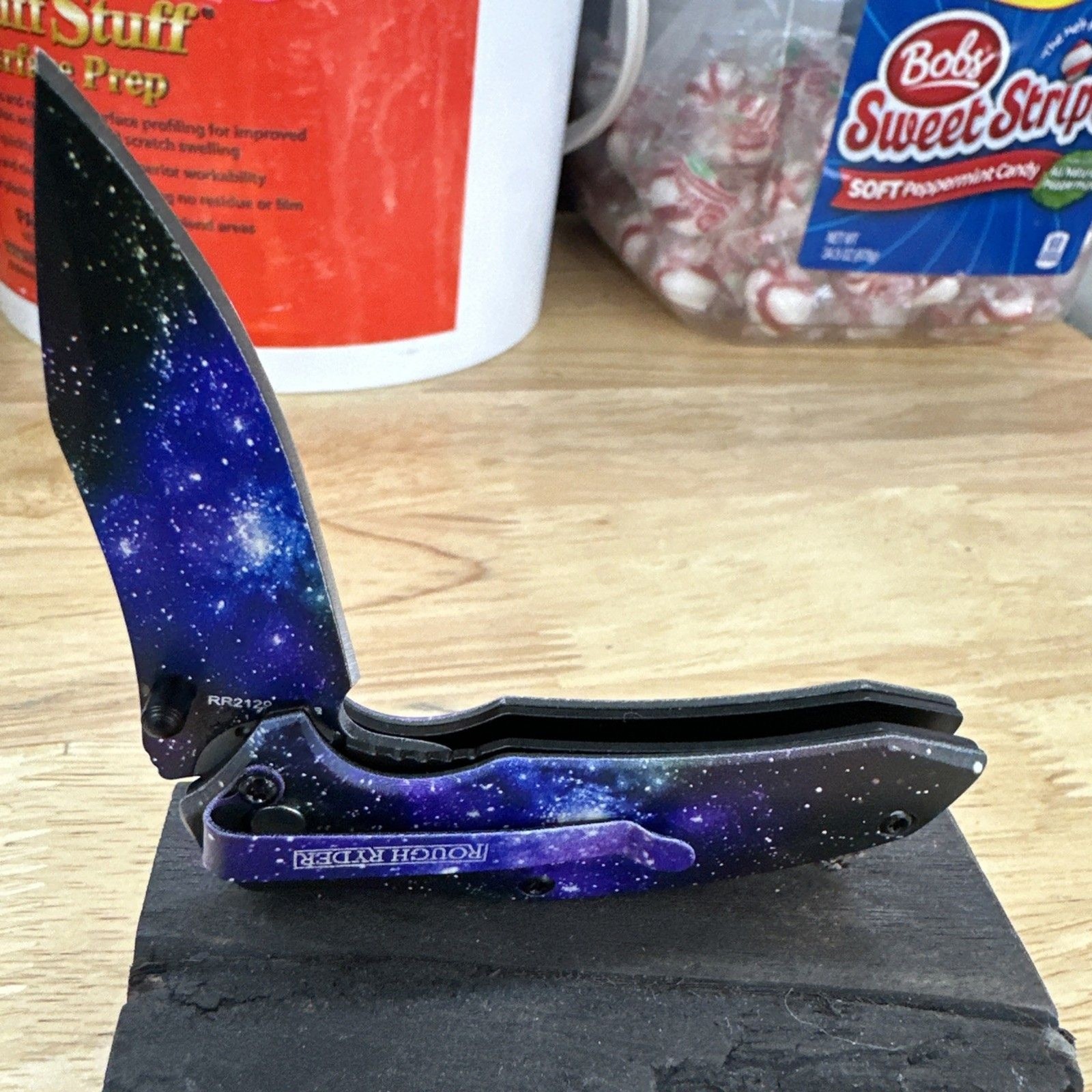 Rough Rider Galaxy Space Linerlock RR2129 2.25″ Stainless Synthetic Folding