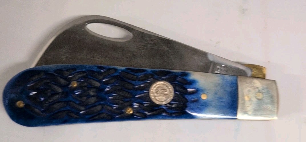 set 2 Frost Cutlery Folding Knife Rostfrei Stainless Steel Hawkbill Blade