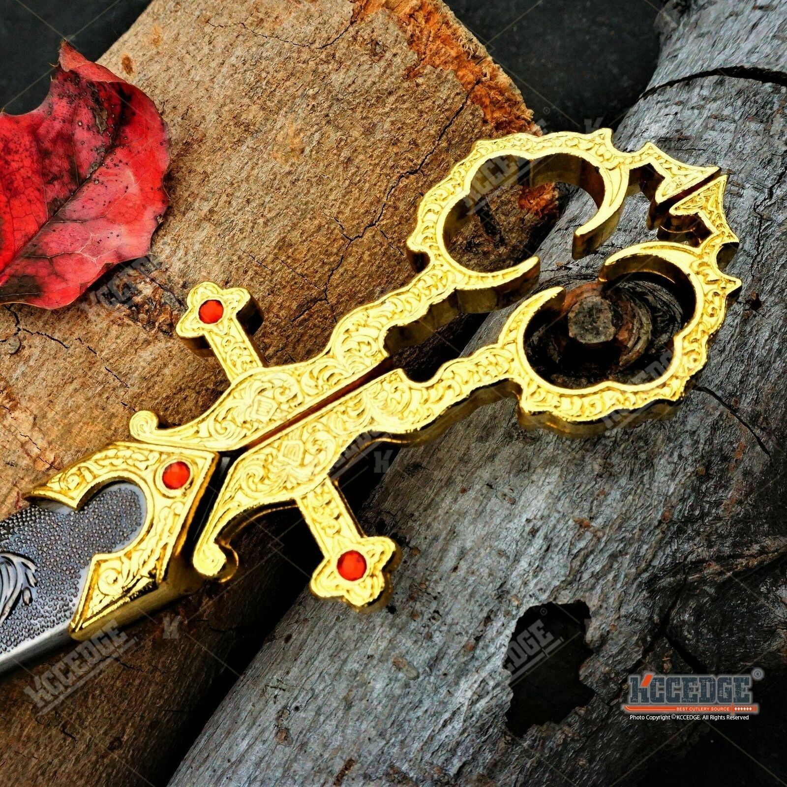 10″ Collectible Medieval Renaissance Bodice Scissors Dagger Highly Decorated