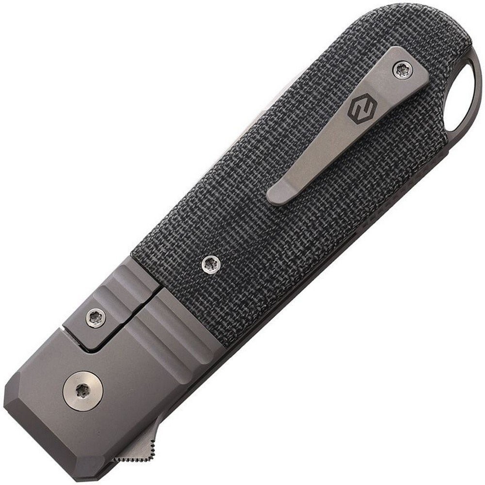 Karbon Ahoy Framelock Folding Knife Stainless Blade w/ Black Micarta – KARB102
