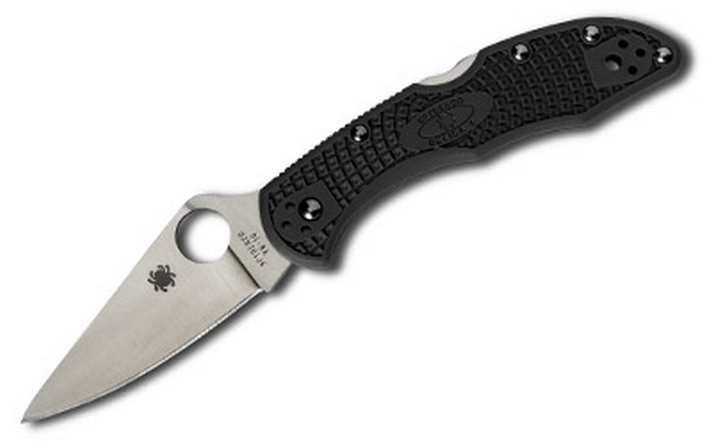 Spyderco Delica Pocket Knife VG-10 Steel Blade Black FRN Handle – SC11FPBK