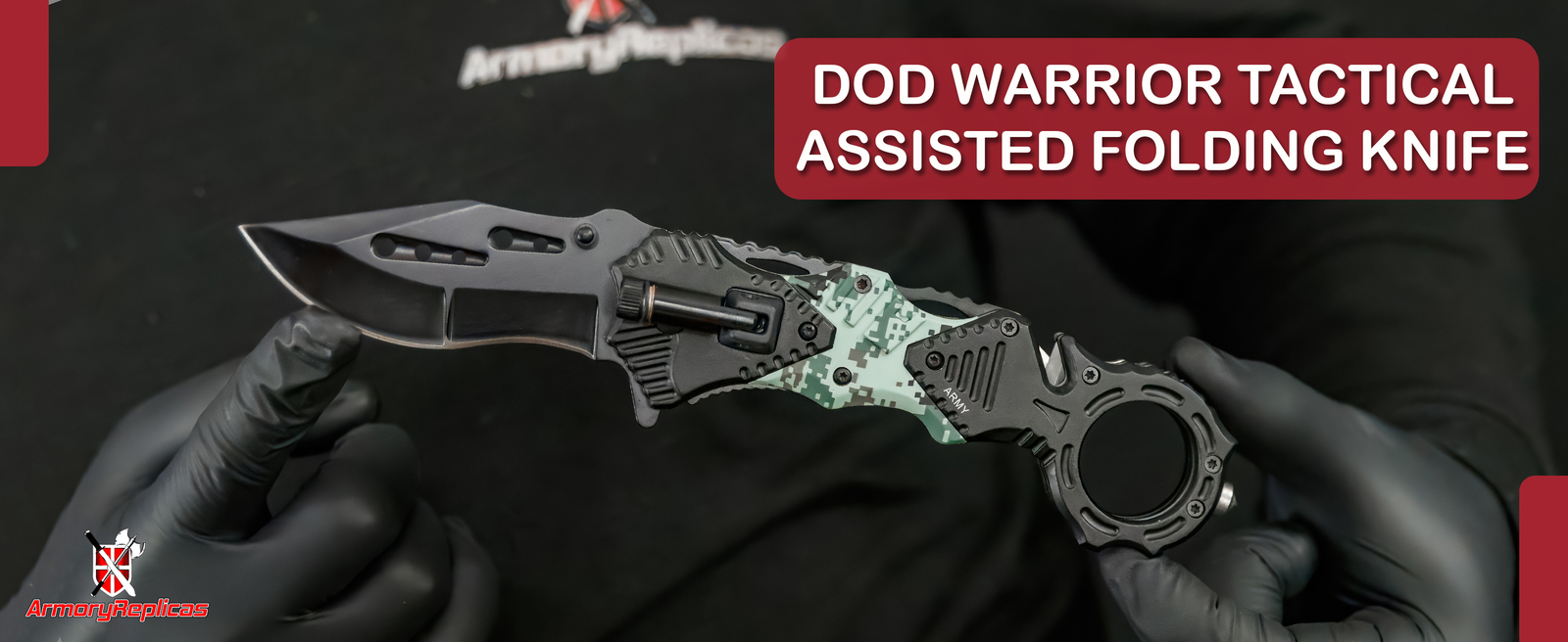 Floodlight Tactical Knife | DOD Warrior Green Digi-Camo -Emergency Military Tool