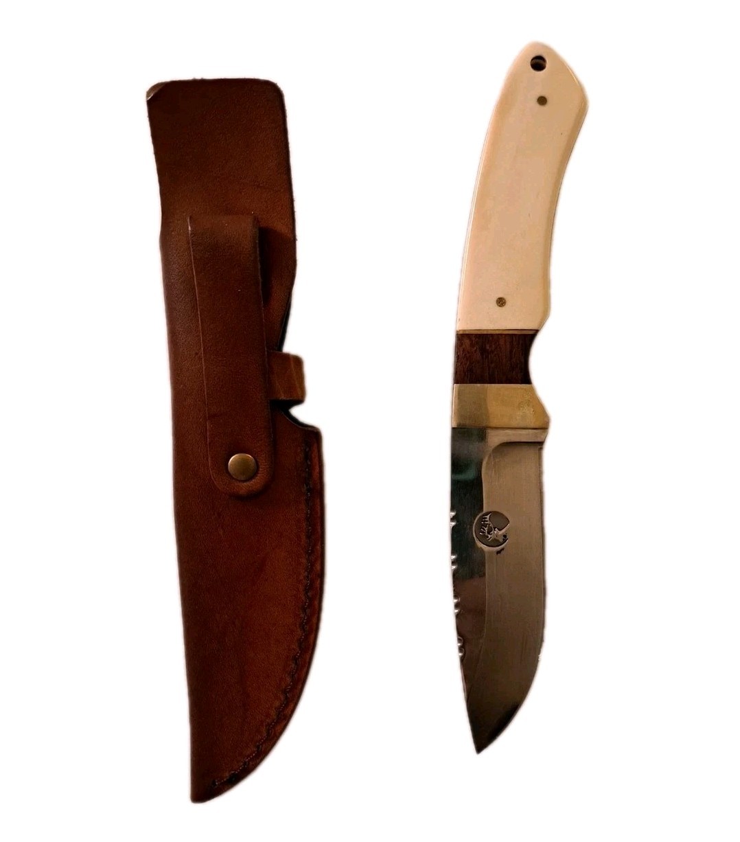 Nib WHITETAIL CUTLERY 8 1/2″ BONE HANDLE Knife BLADE440 SS BLADE LE SH 25-Cb33