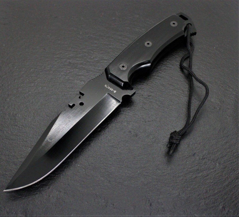 Aitor One Fixed Knife Stainless Steel Clip Point Blade Black Wood Handle 16131