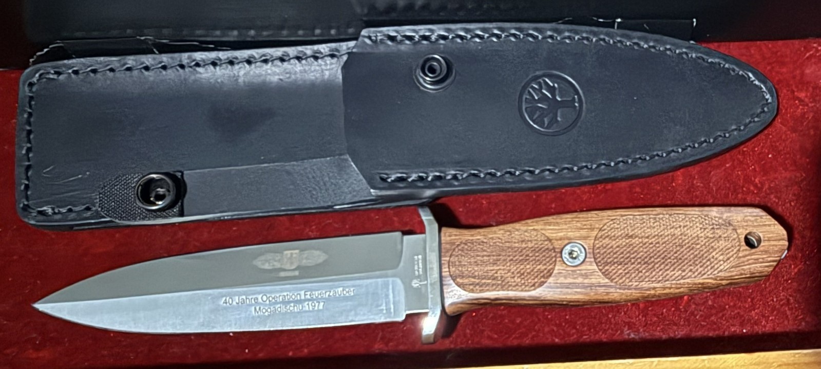 Boker Applegate 5.5 Zertifikat Wood Handle 1674 Made in Germany #158 of 500