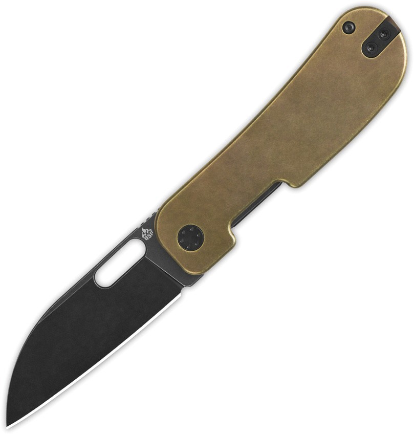 QSP Knife Variant PE Linerlock Bronze 3″ 14C28N Titanium Folding Knife