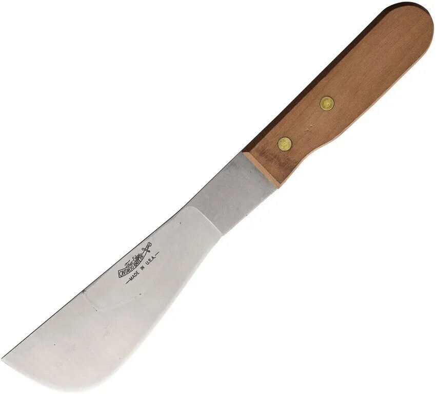 Old Hickory Fixed Knife Lettuce Trimmer Stainless Blade Wood Handle – 5250SEC