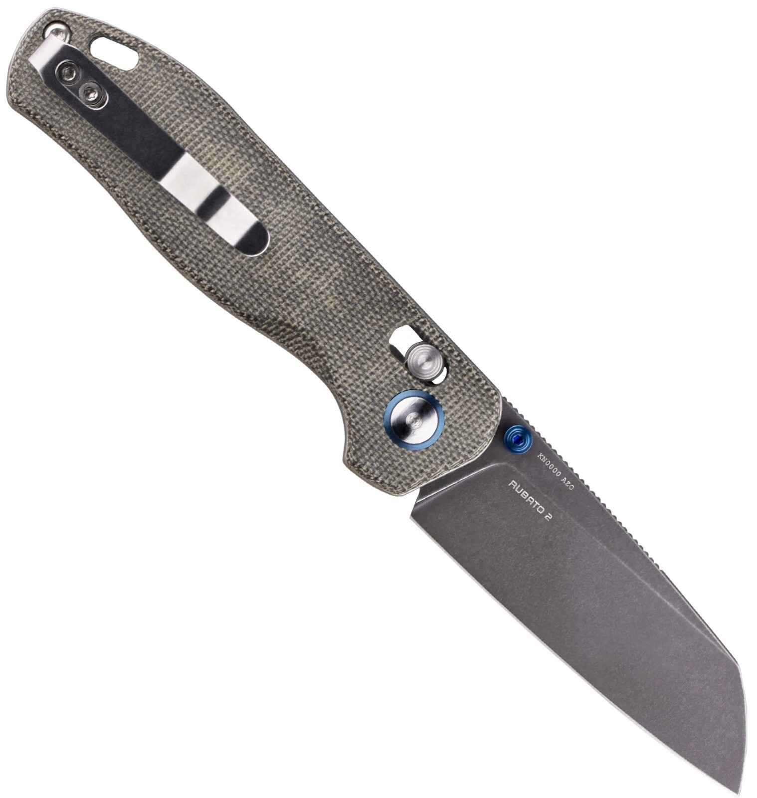 Olight OKNIFE Rubato 2 Folding Knife, Micarta Handle, 2.93″ Sheepsfoot Blade