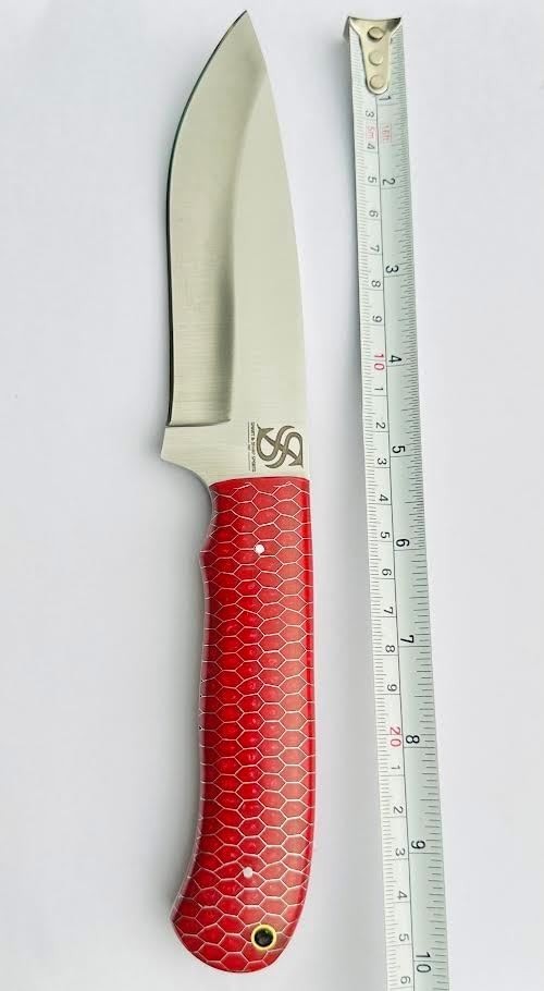 Honeycomb Stainless Steel 10-Inch Knife, Steel Bolster. D2 Stainless Steel Blade