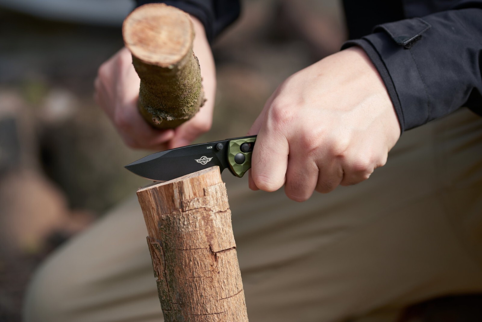 Olight Rubato 3 EDC Pocket Folding Knife, 154CM SS Blade, OD Green Handle