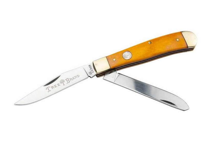 Boker Traditional Series 2.0 Mini Trapper Yellow Bone Pocket Knife D2 ✔️ 110851