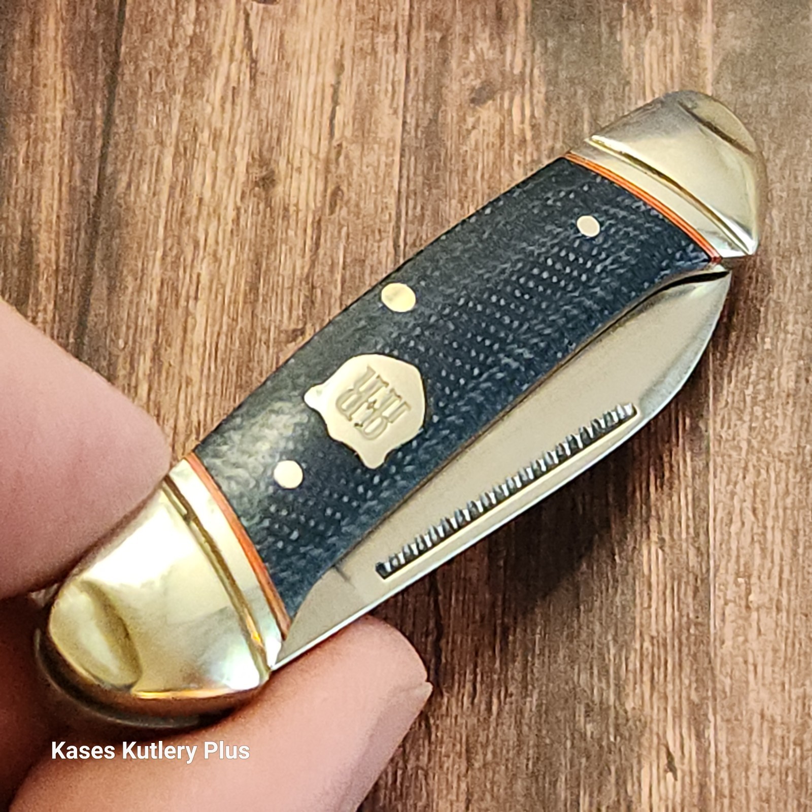 Rough Rider 2664 Mini Canoe Faded Blue Jean Series Folding Pocket Knife