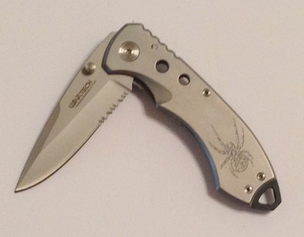 Tactical Pocket Knifes 440 Stainless Steel Blade Black/Silver