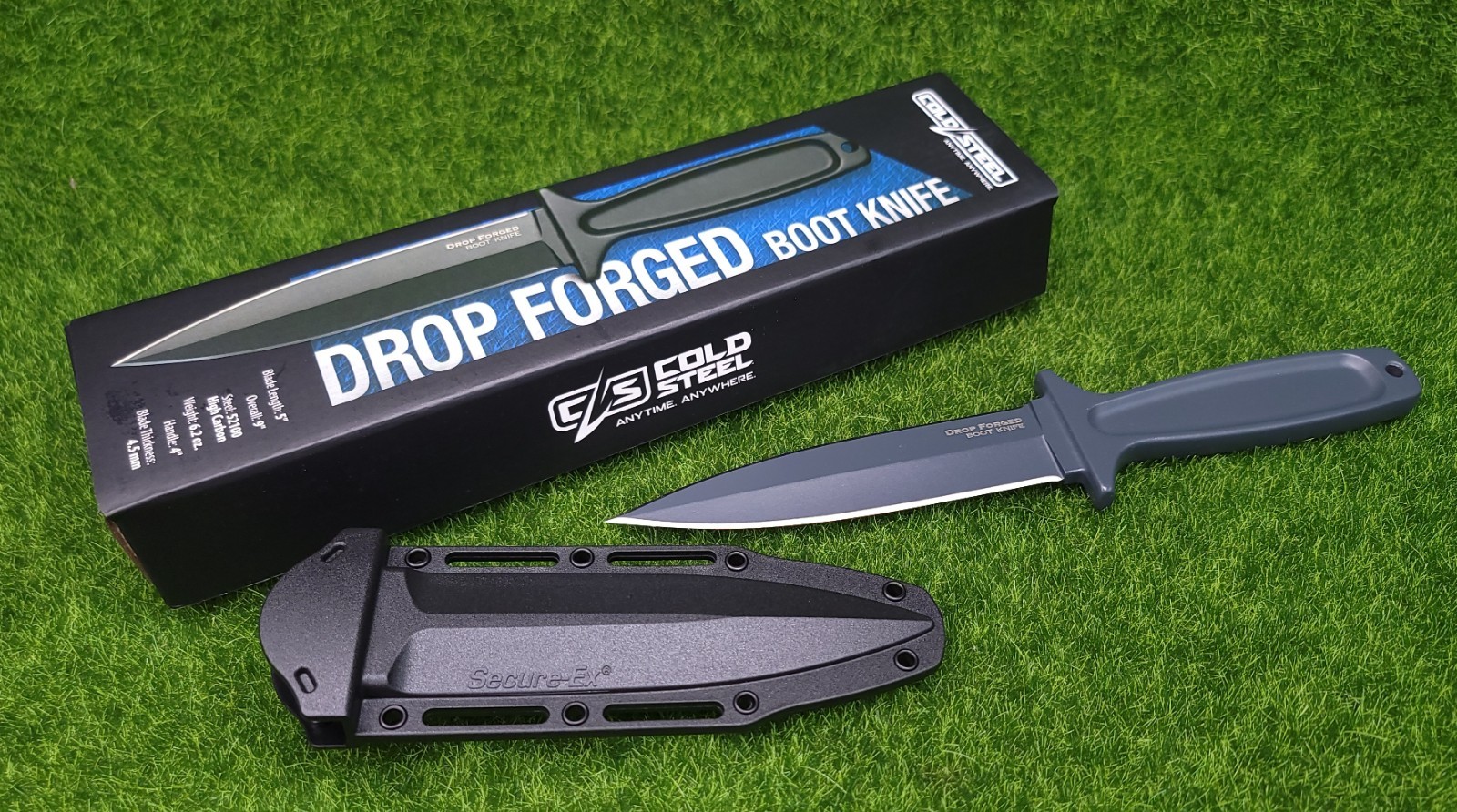 Cold Steel Drop Forged Boot Knife 4″ 52100 High Carbon w/ Secure-Ex Sheath #36MB
