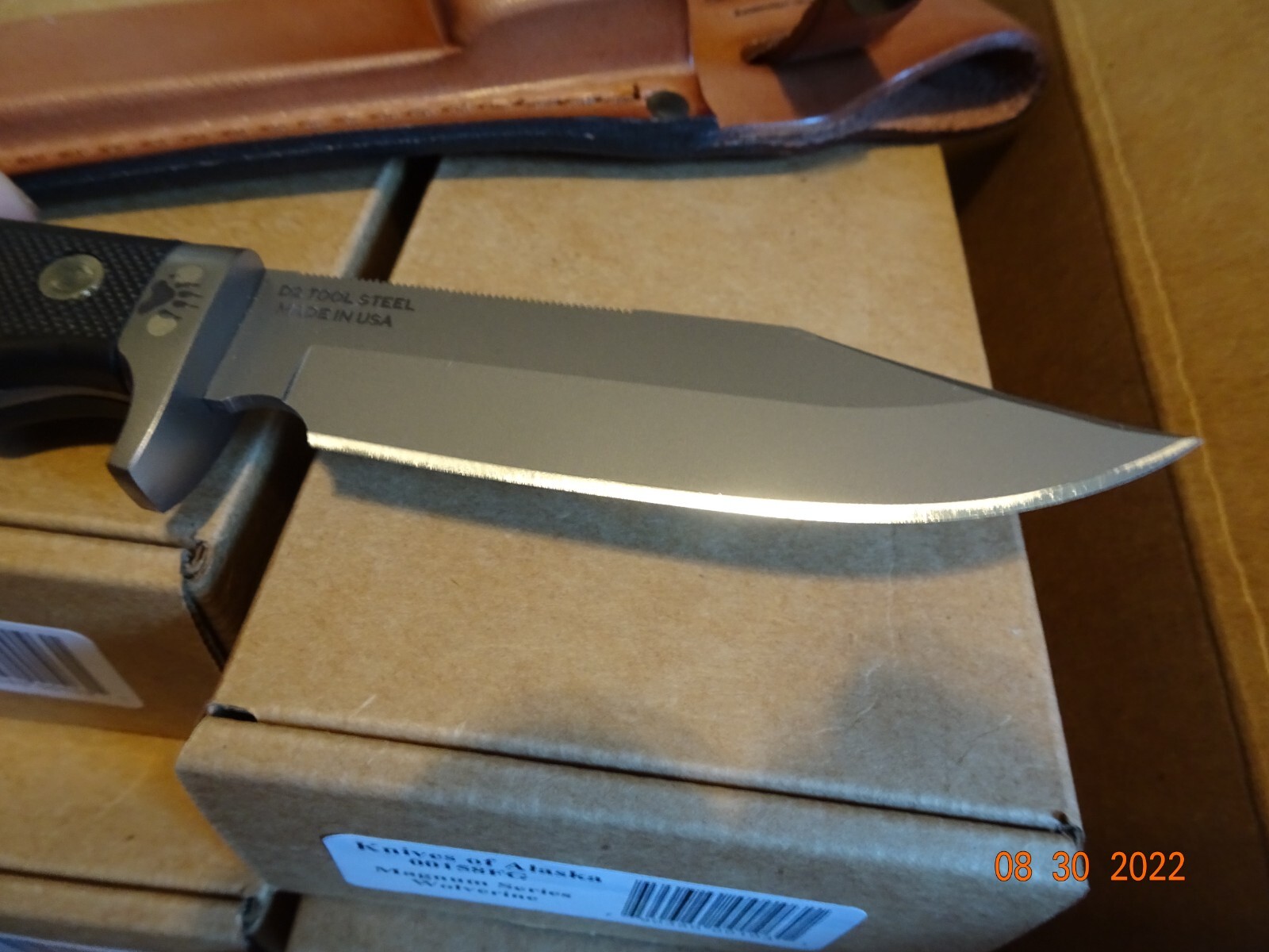 KNIVES OF ALASKA 9 1/2″ MAGNUM WOLVERINE D2 TOOL STEEL SURE GRIP HANDLE 158FG