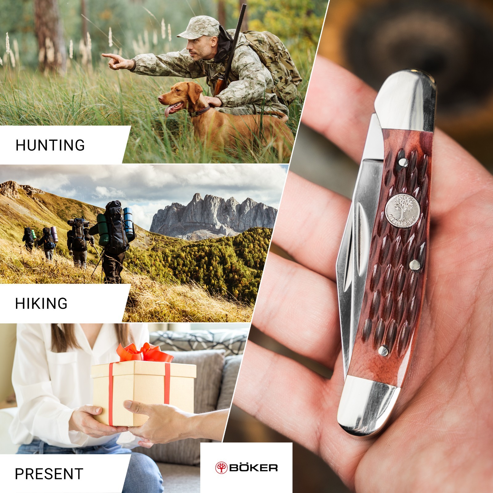 Boker Traditional Series 2.0 Copperhead Jigged Brown Bone Pocket Knife ✔️ 110861